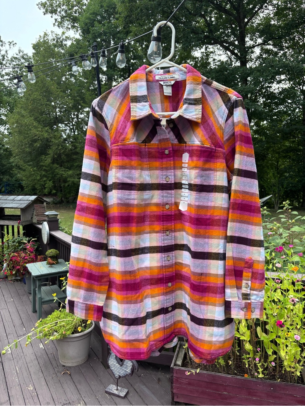NEW! Women's Folklore Flannel Tunic by Duluth Trading Co (Size XL)